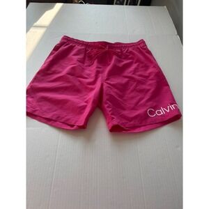Calvin Klein Swim Trunks Hot Pink Swimwear Beach Travel Vacay Shorts XL nwt